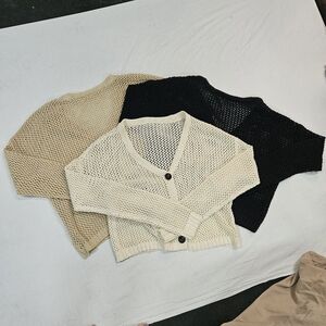 Set Of 3 M/L Womens Knit Sweaters